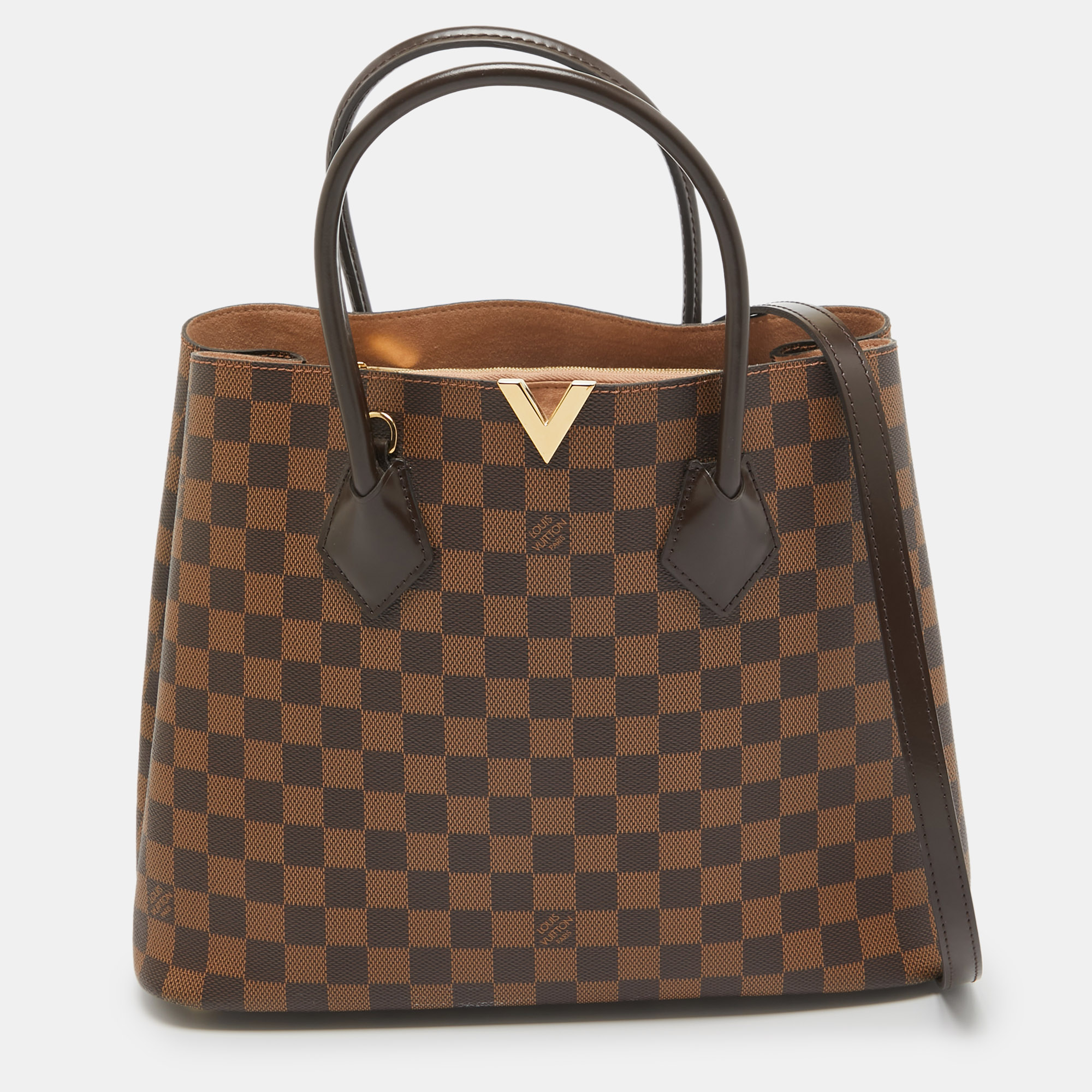 

Louis Vuitton Damier Ebene Canvas Kensington Bag, Brown