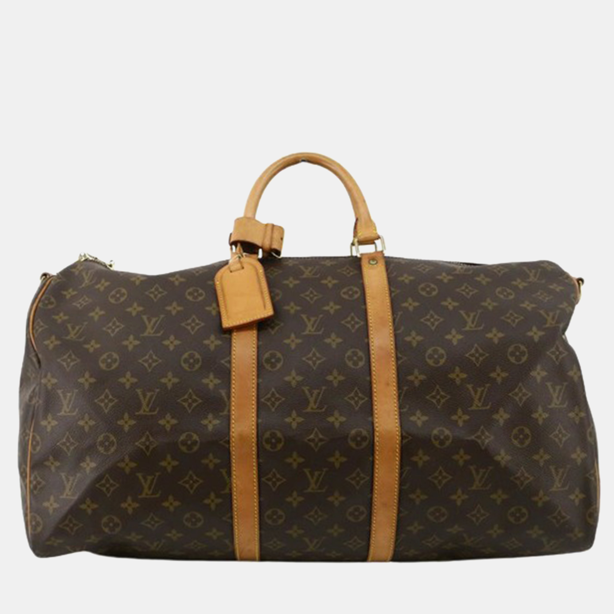 

Louis Vuitton Brown Canvas 55 Keepall Duffel Bag