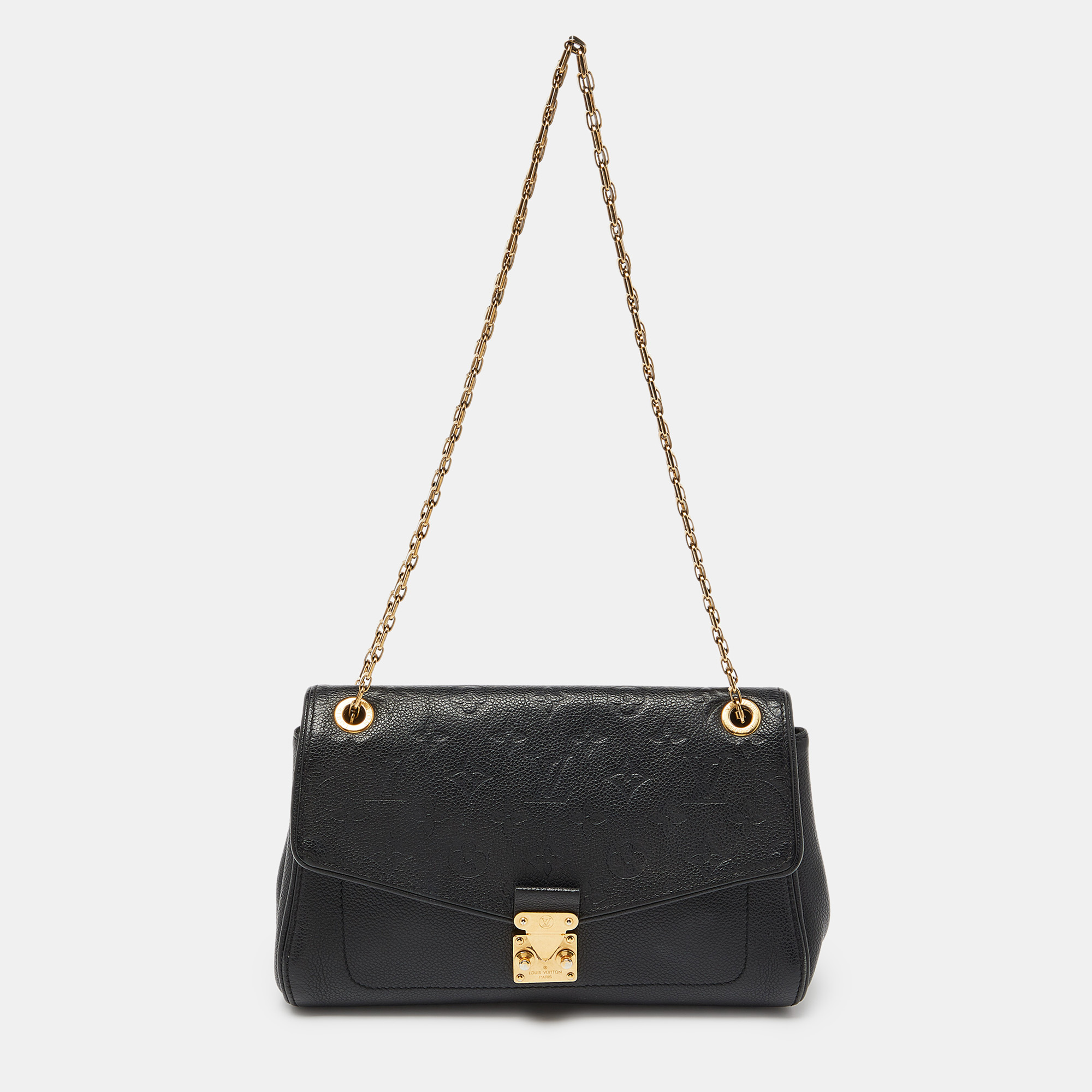 

Louis Vuitton Black Monogram Empreinte Leather St Germain PM Bag