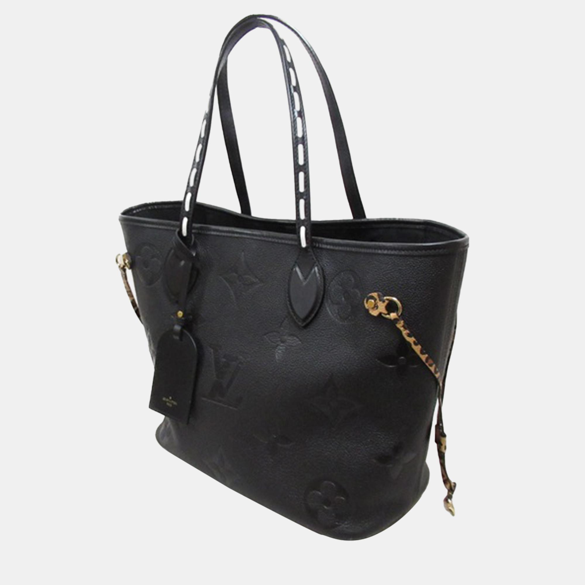 Louis Vuitton Black Monogram Empreinte Wild At Heart Neverfull MM 