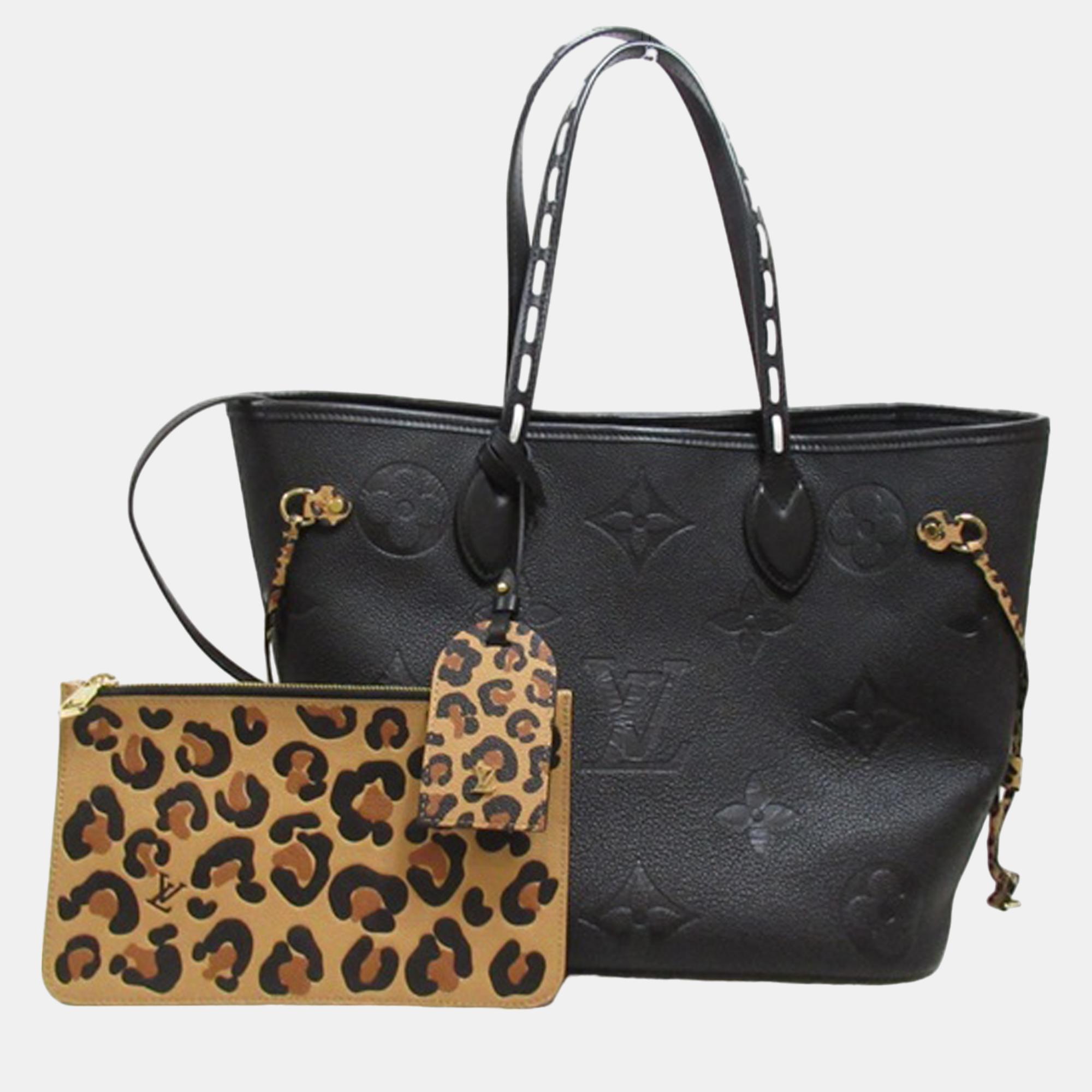 Louis Vuitton Black Monogram Empreinte Wild At Heart Neverfull MM 
