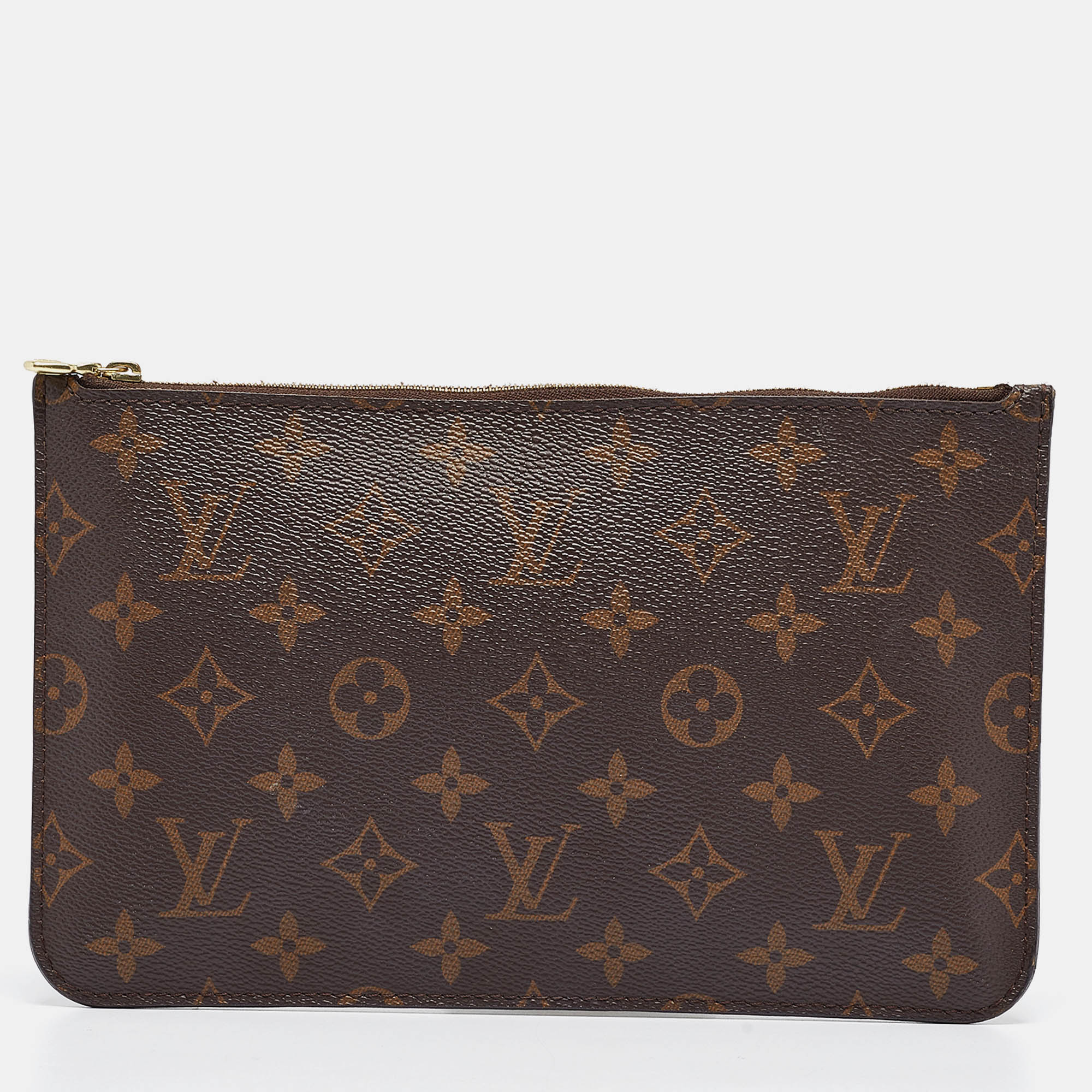 

Louis Vuitton Monogram Canvas Zip Pouch, Brown