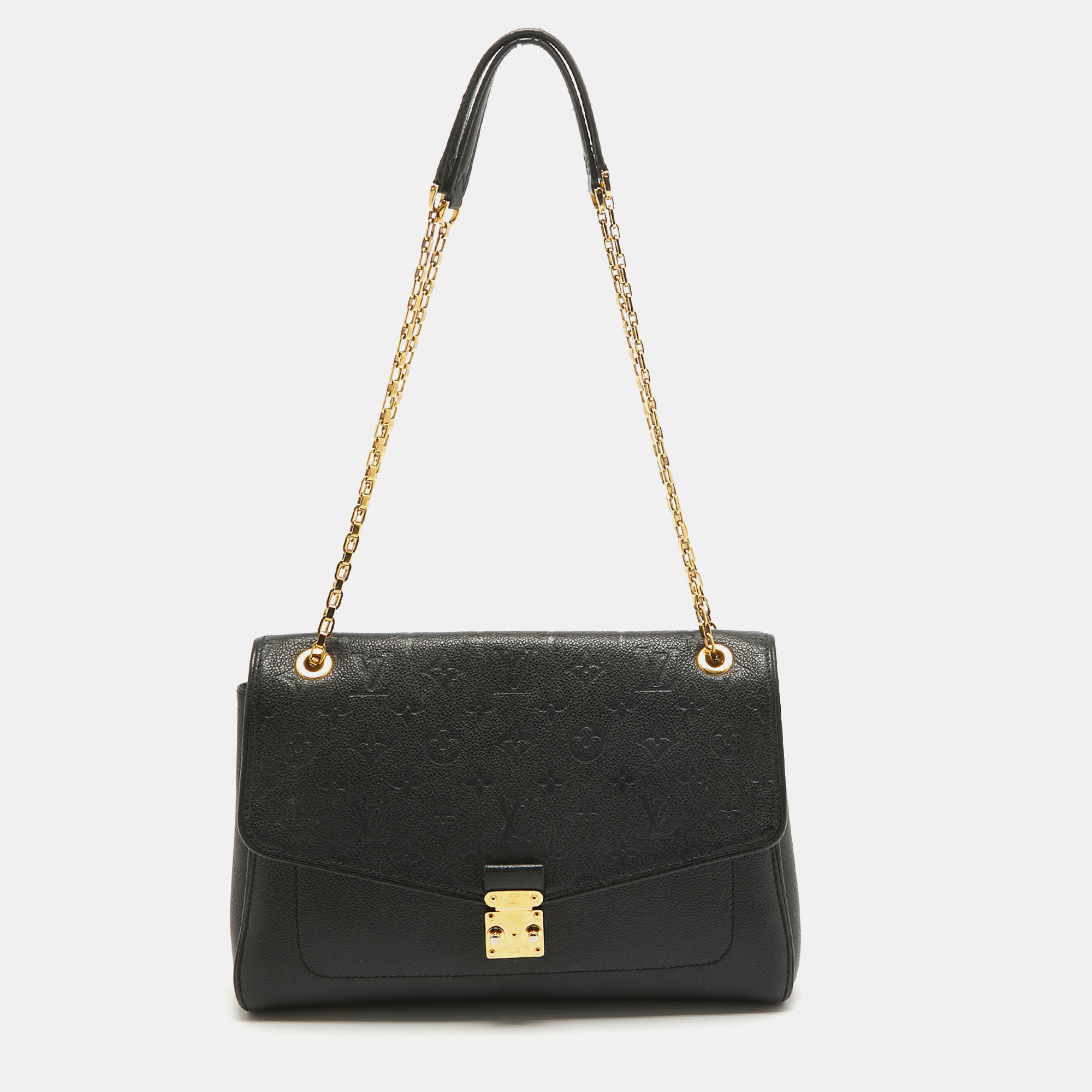 

Louis Vuitton Black Monogram Empreinte Leather St Germain MM Bag