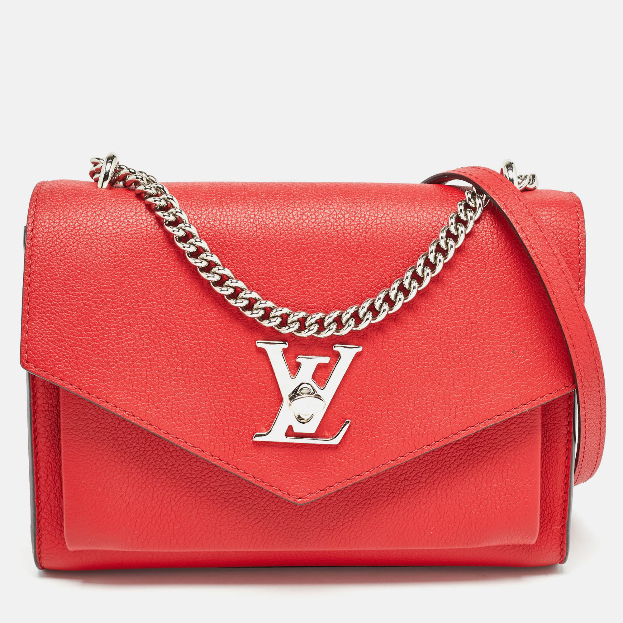 

Louis Vuitton Red Leather My Lockme BB Bag