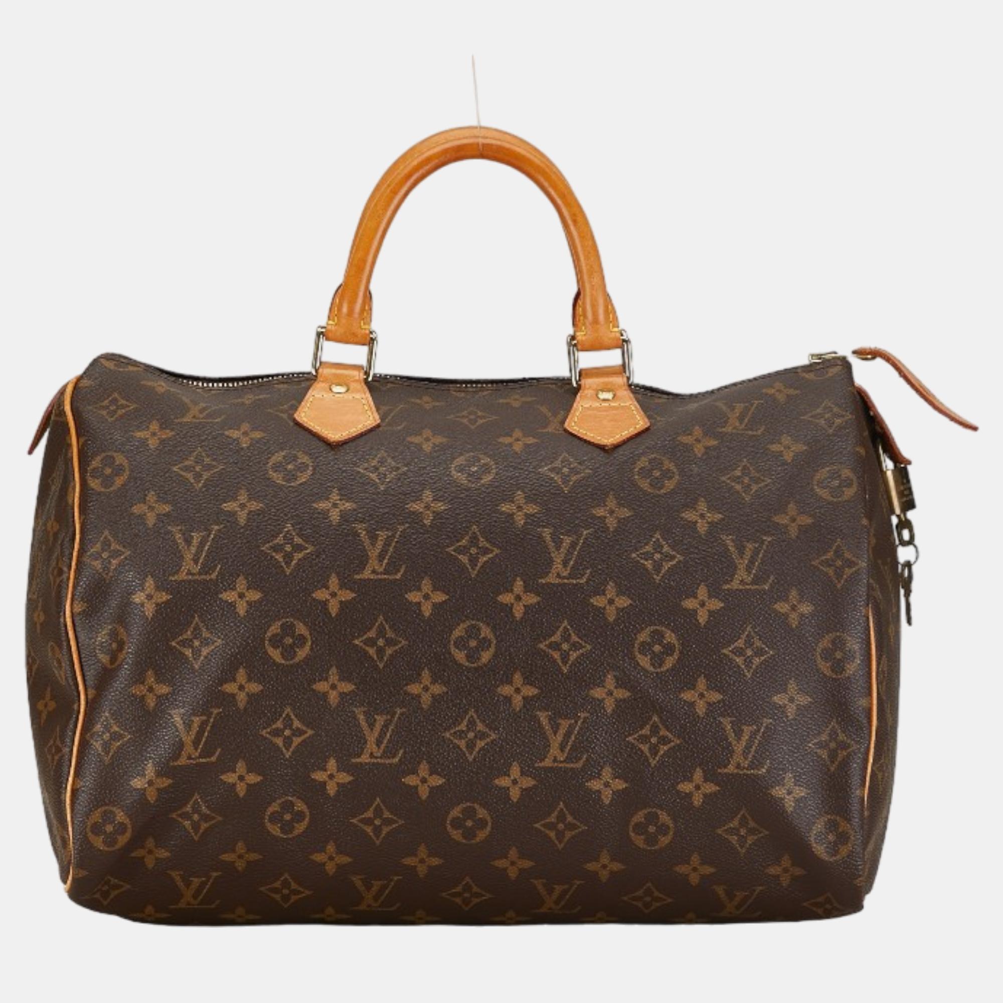 

Louis Vuitton Brown Monogram Canvas Speedy 35 Handbag