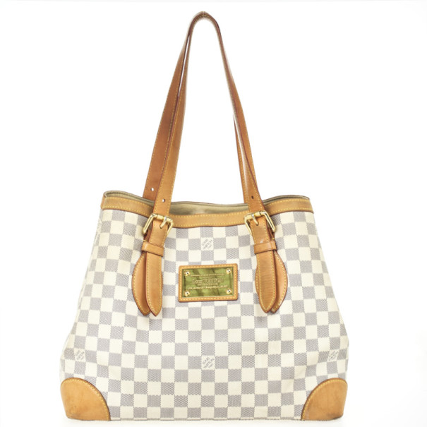 Pre Owned Louis Vuitton Damier Azur Hampstead MM