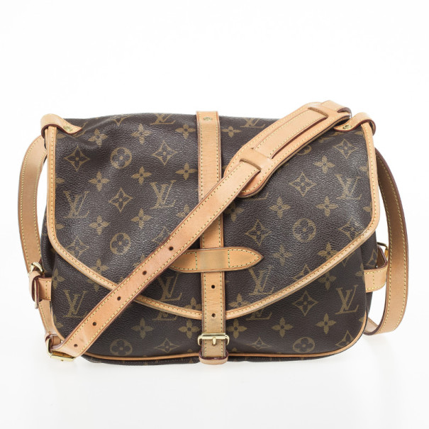 Pre Owned Louis Vuitton Monogram Saumur PM Messenger Bag