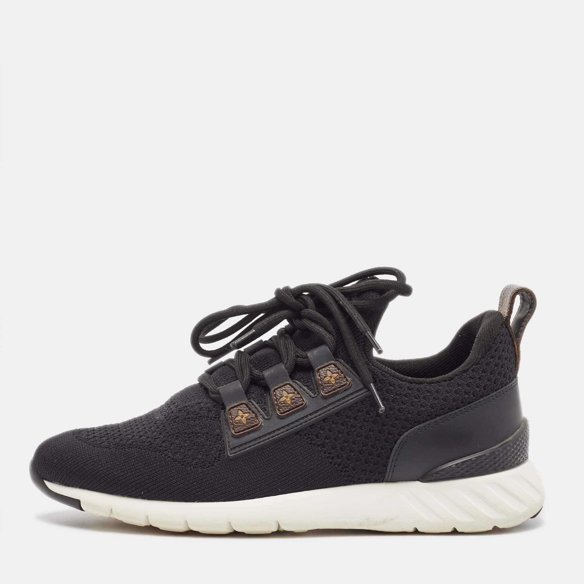 

Louis Vuitton Black Fabric and Monogram Canvas Aftergame Sneakers Size