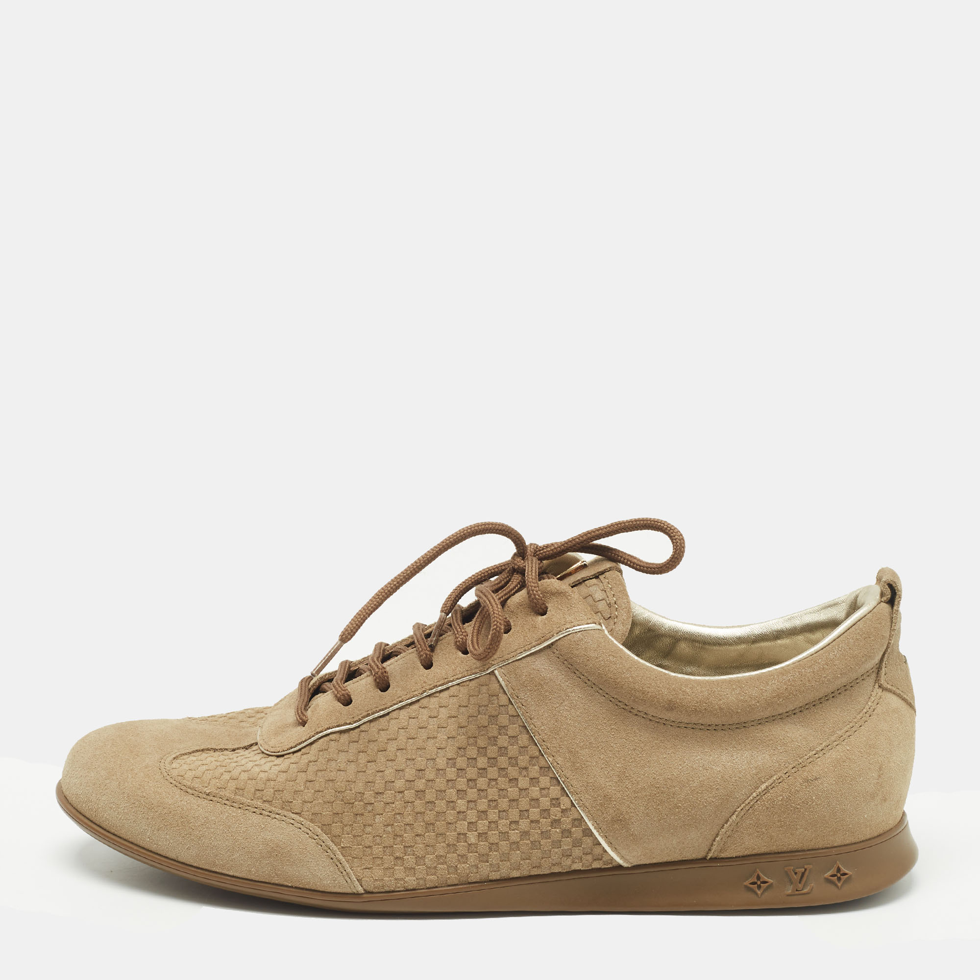 

Louis Vuitton Brown Suede Low Top Sneakers Size