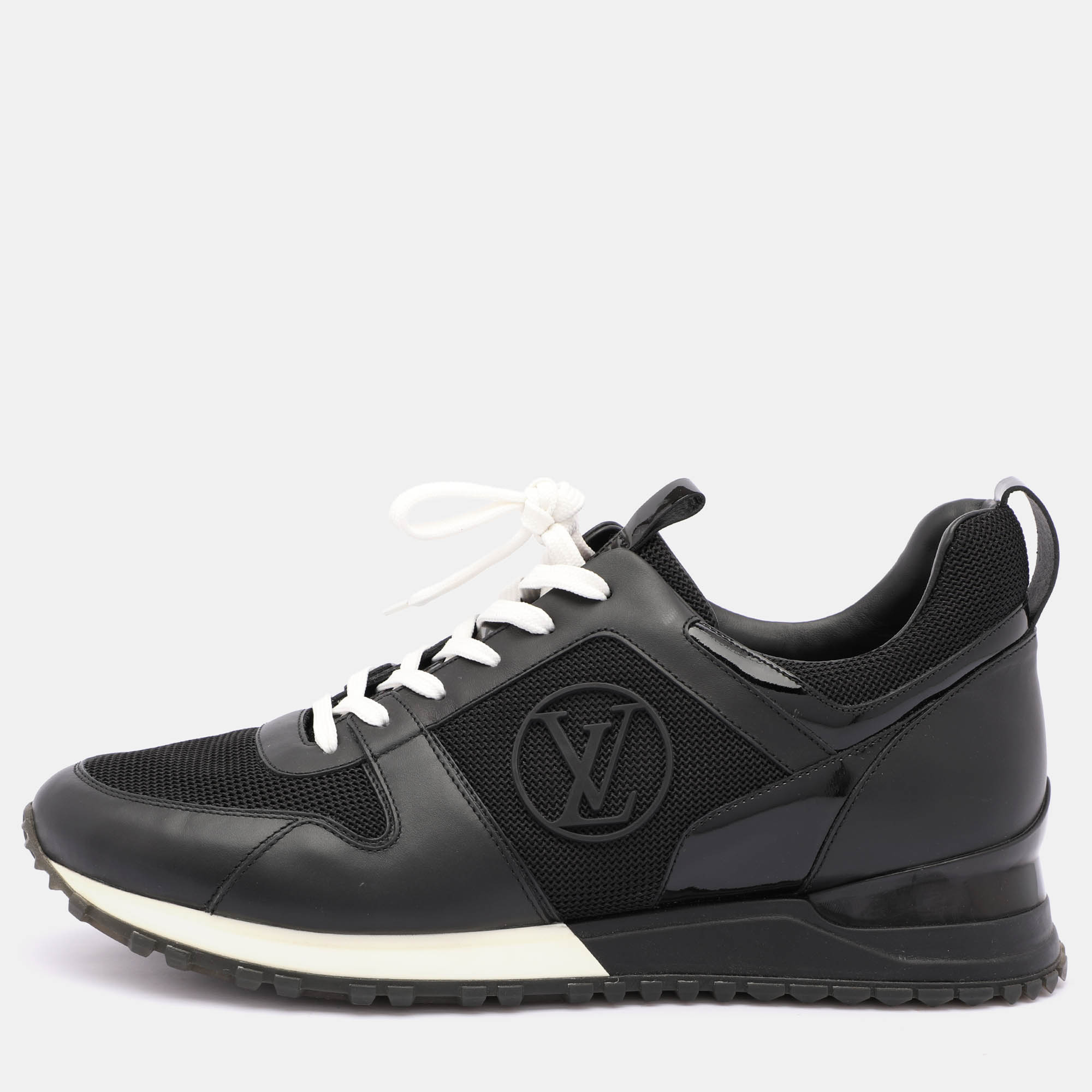 

Louis Vuitton Black Leather and Mesh Run Away Low Top Sneakers Size