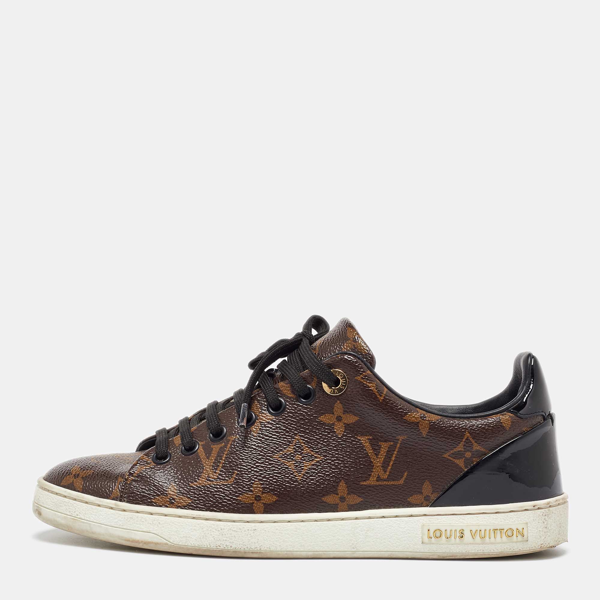 

Louis Vuitton Monogram Canvas Frontrow Low Top Sneakers Size, Brown