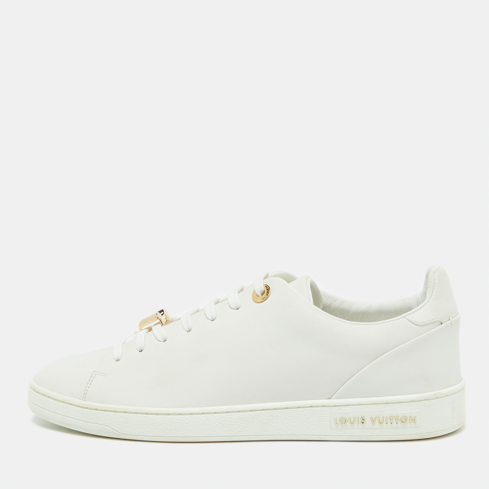 

Louis Vuitton White Leather Frontrow Low Top Sneakers Size