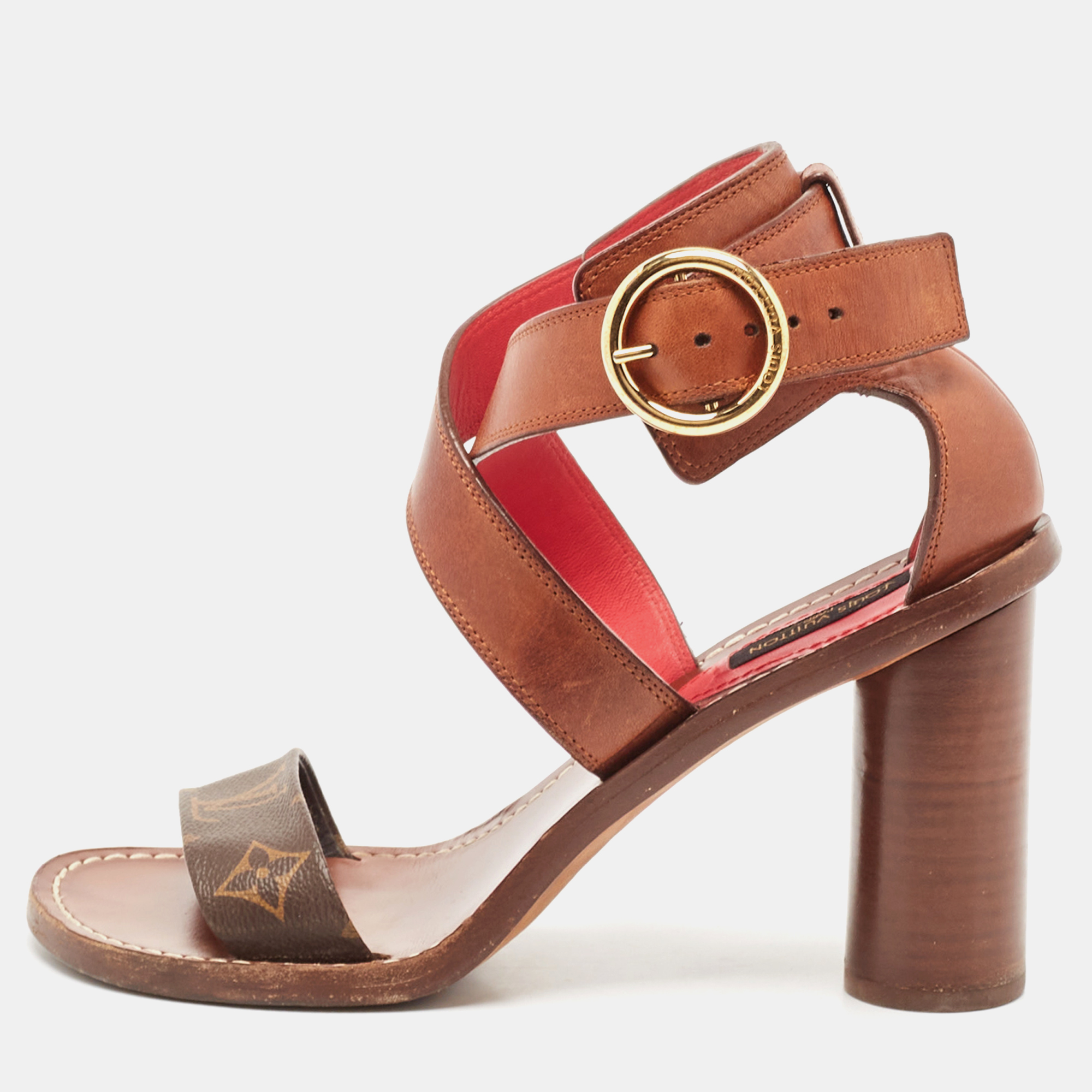 

Louis Vuitton Monogram Canvas and Leather Ocean Drive Sandals Size, Brown