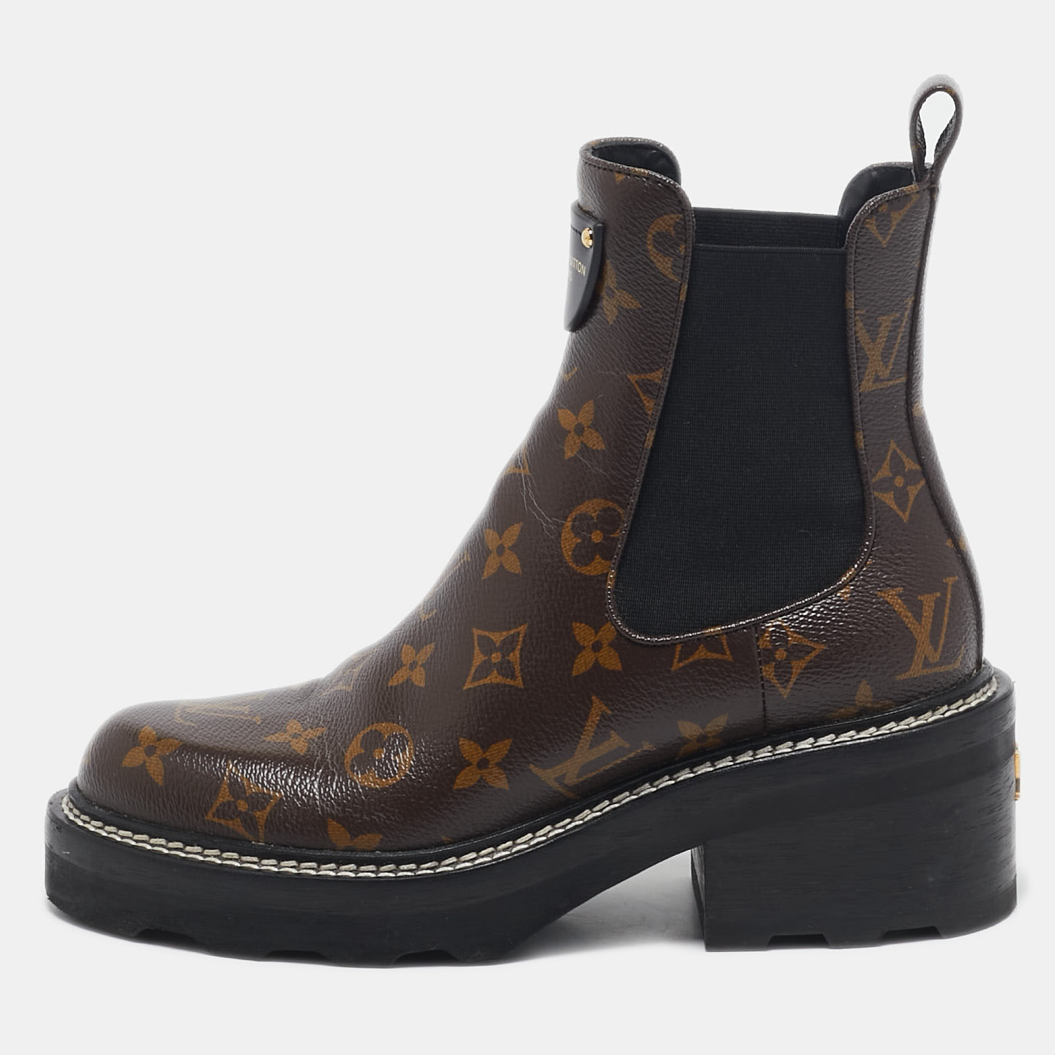 

Louis Vuitton Monogram Canvas LV Beaubourg Ankle Boots Size, Brown