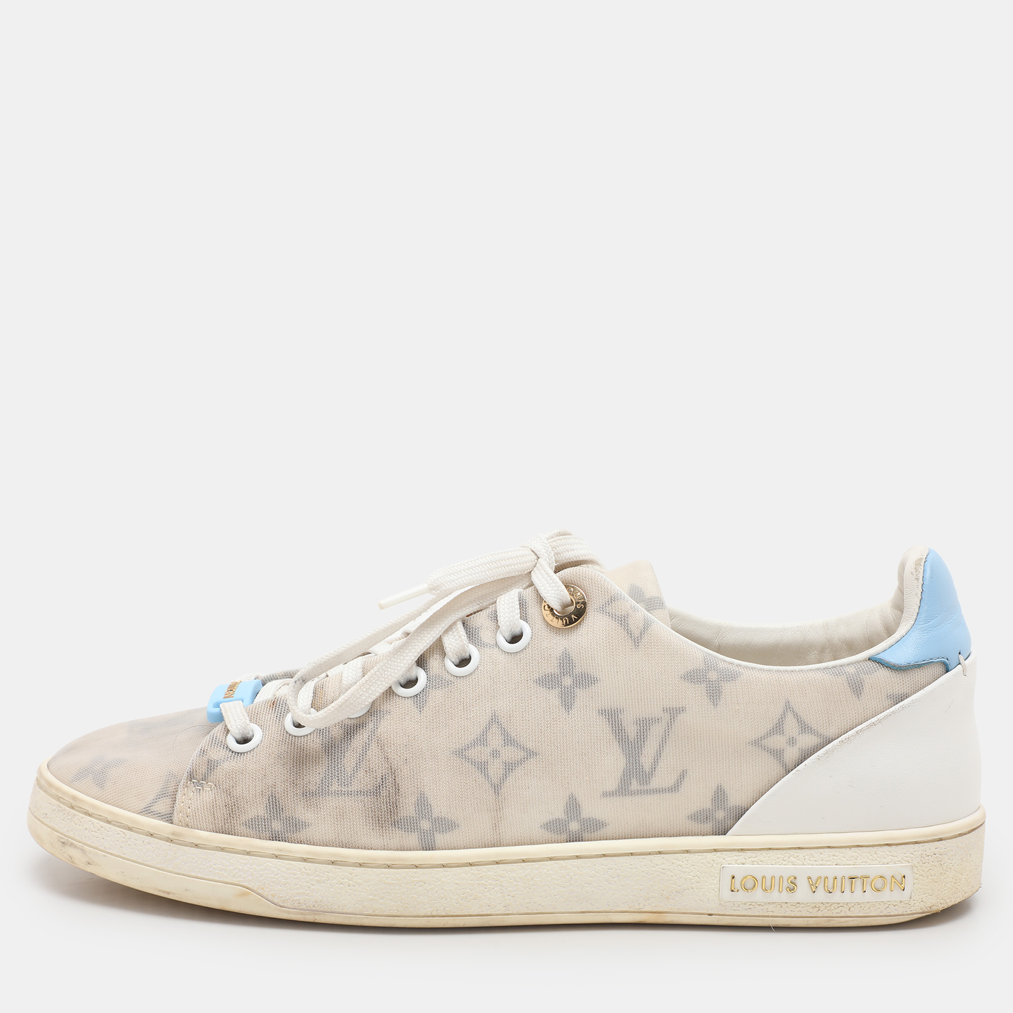 

Louis Vuitton White Monogram Technical Mesh Frontrow Sneakers Size 38