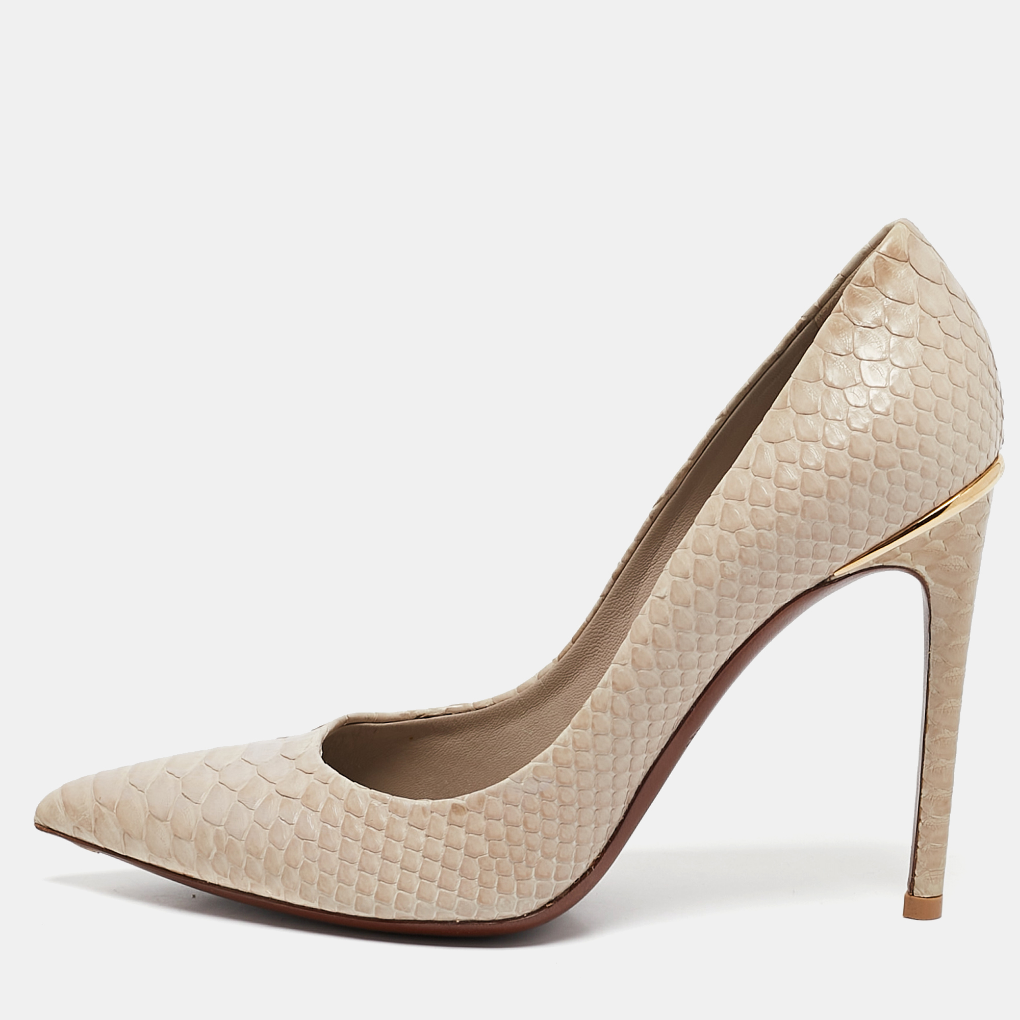 

Louis Vuitton Grey Python Leather Eyeline Pumps Size