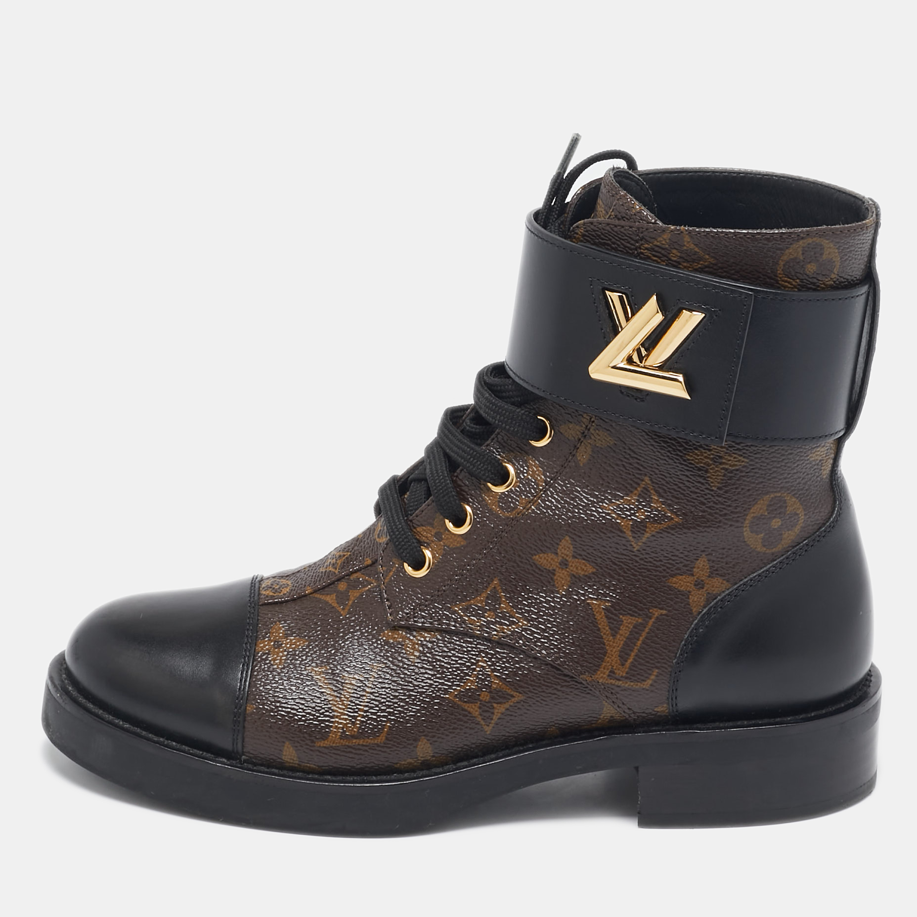 

Louis Vuitton Monogram Canvas and Leather Wonderland Ranger Combat Boots Size, Brown