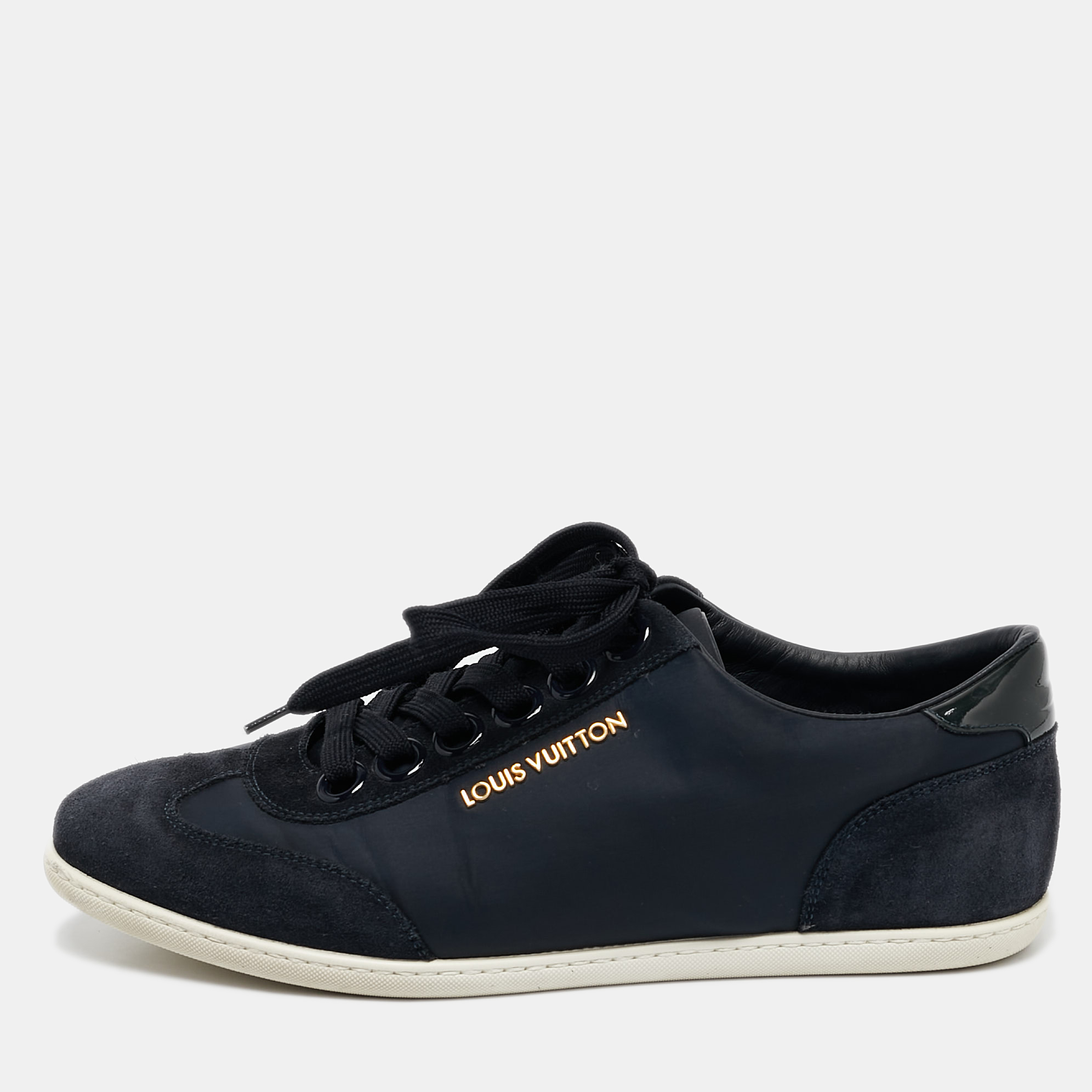 

Louis Vuitton Navy Blue Suede and Nylon Low-Top Sneakers Size