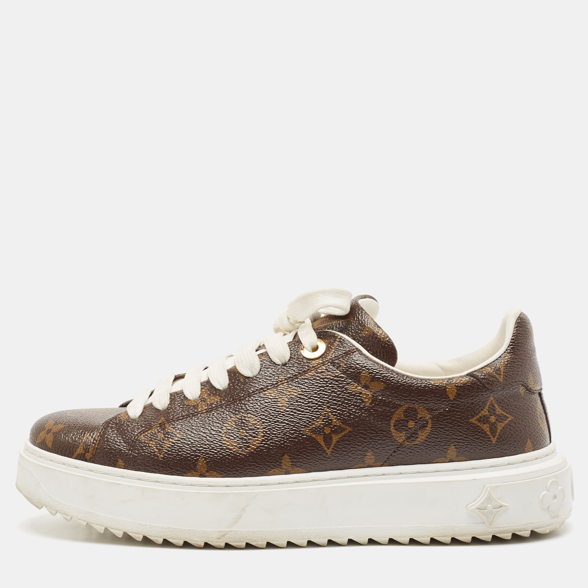 

Louis Vuitton Monogram Canvas Time Out Sneakers Size, Brown