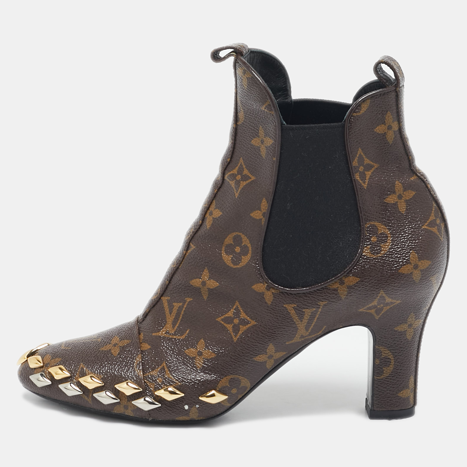 

Louis Vuitton Brown Monogram Canvas Revival Ankle Boots Size