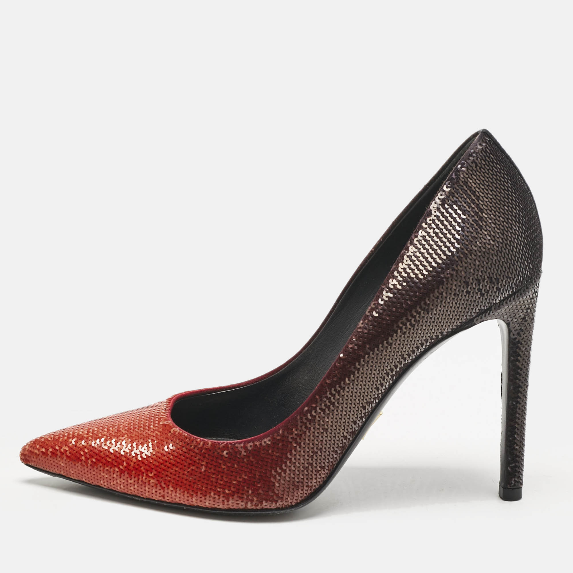 

Louis Vuitton Ombre Orange Sequins Liza Pumps Size