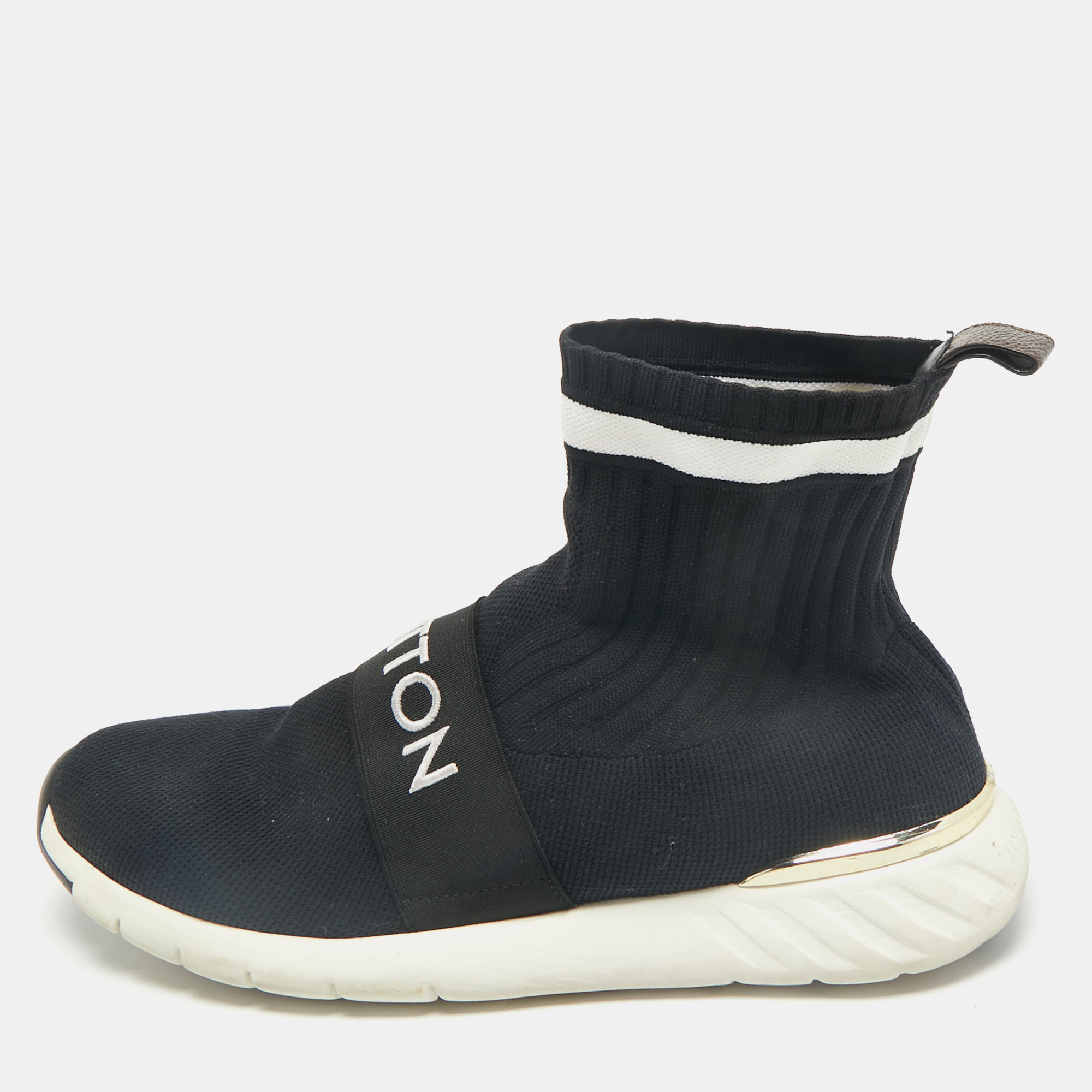 

Louis Vuitton Black Knit Fabric Aftergame Sock Sneakers Size