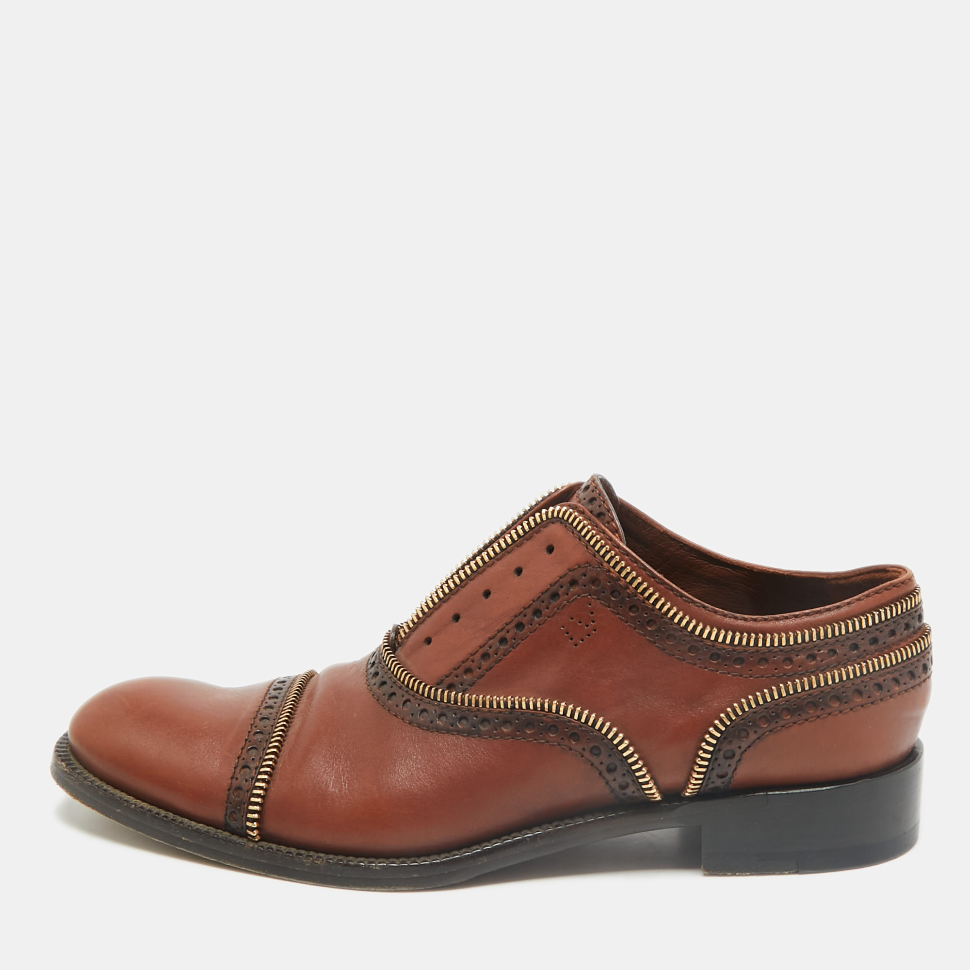 

Louis Vuitton Brown Leather Tomboy Richelieu Oxfords Size