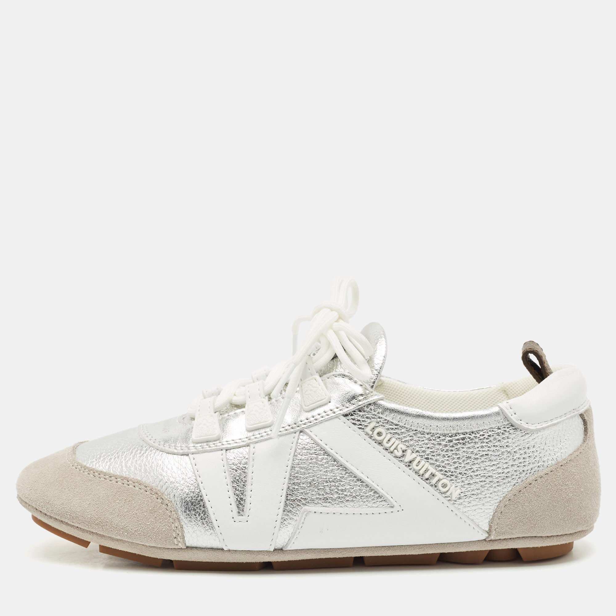 

Louis Vuitton Tri Color Leather and Suede Sneakerina Low Top Sneakers Size, Multicolor