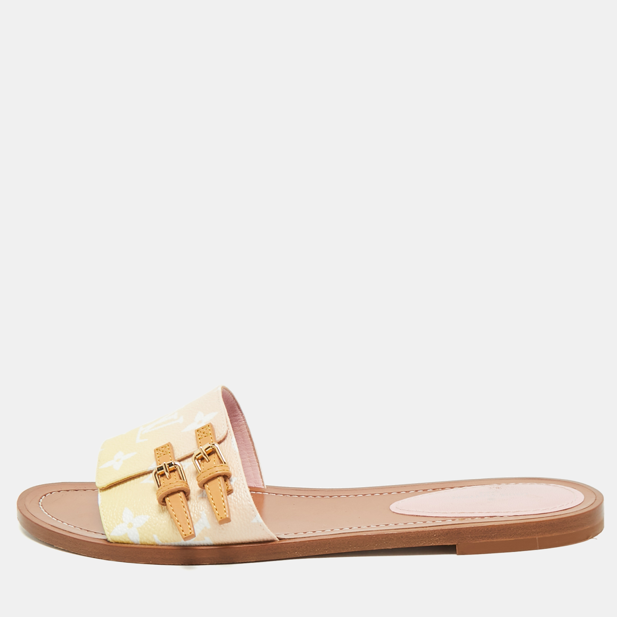 

Louis Vuitton Multicolor Monogram By The Pool Canvas Lock It Flat Slides Size