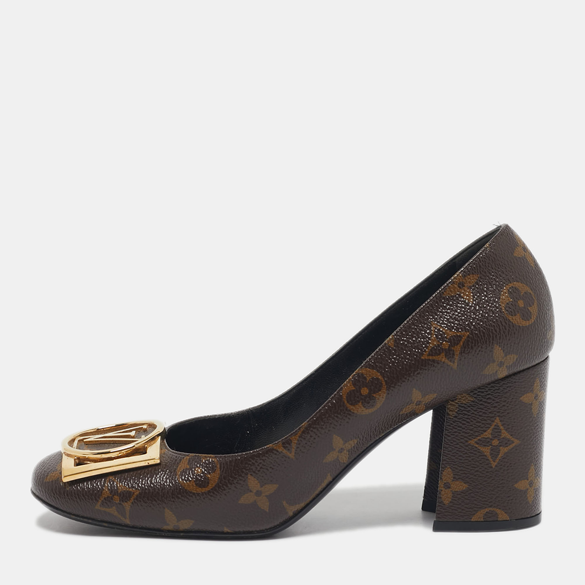 

Louis Vuitton Monogram Canvas Madeleine Pumps Size, Brown