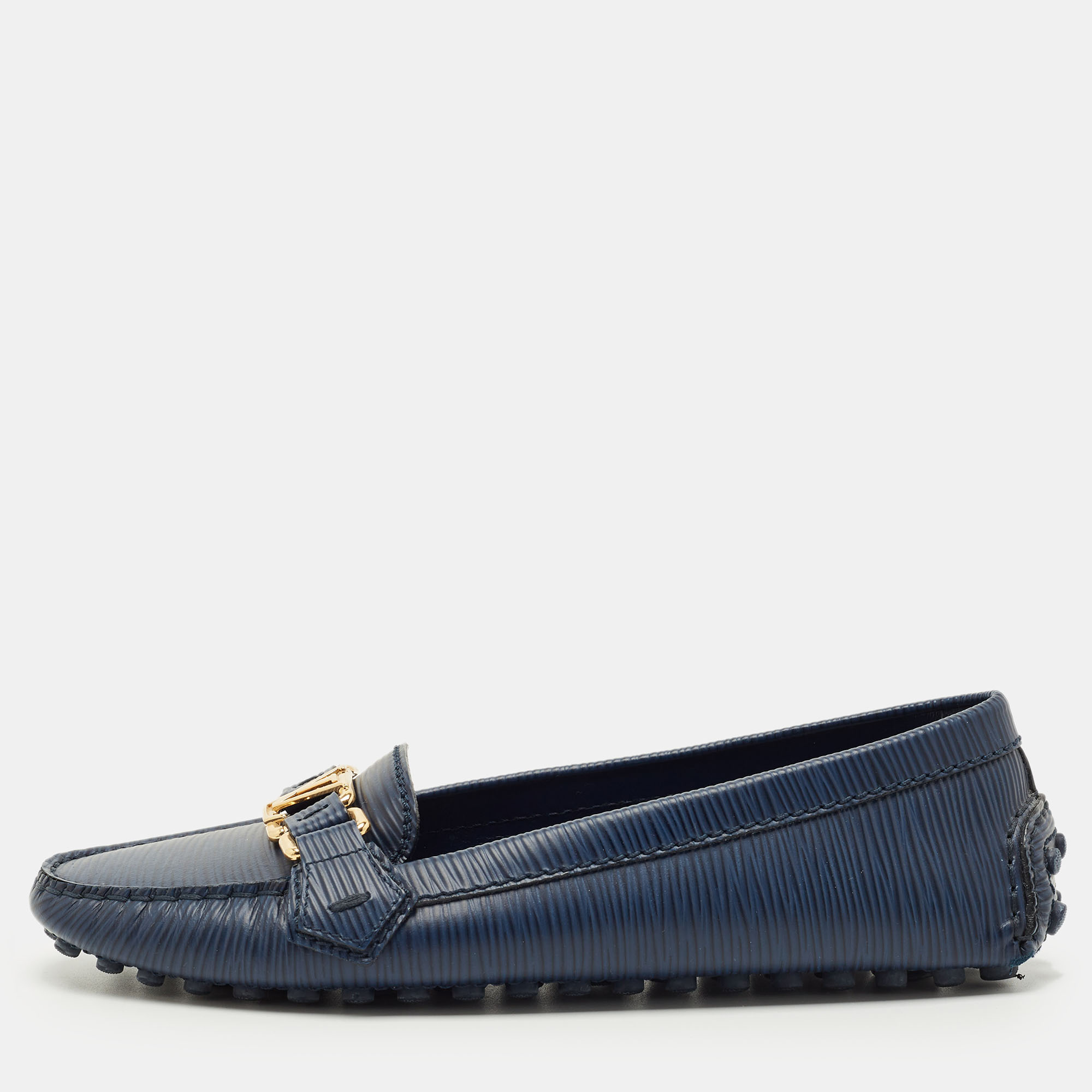 

Louis Vuitton Blue Epi Leather Oxford Loafers Size