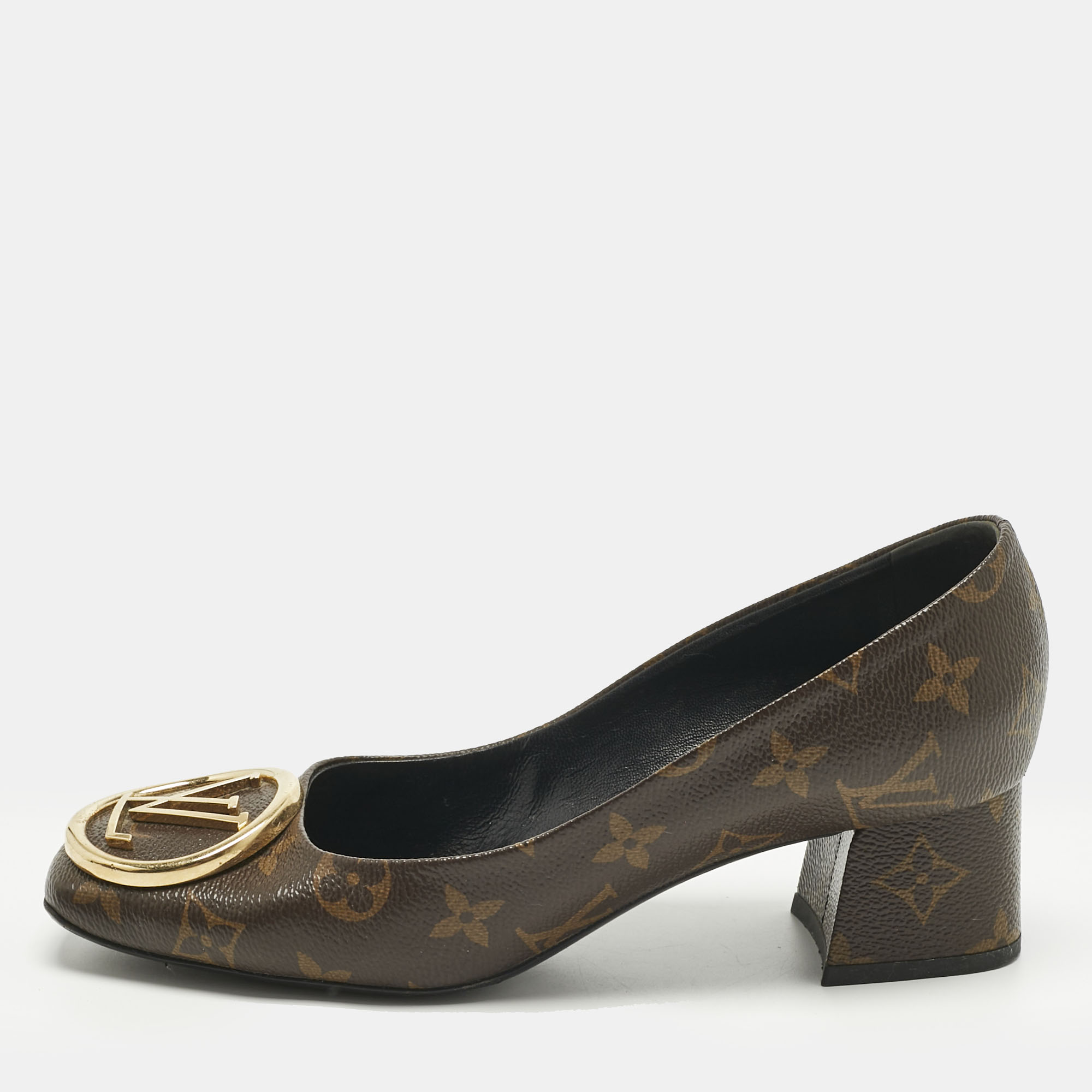 

Louis Vuitton Brown Monogram Canvas Madeleine Pumps Size