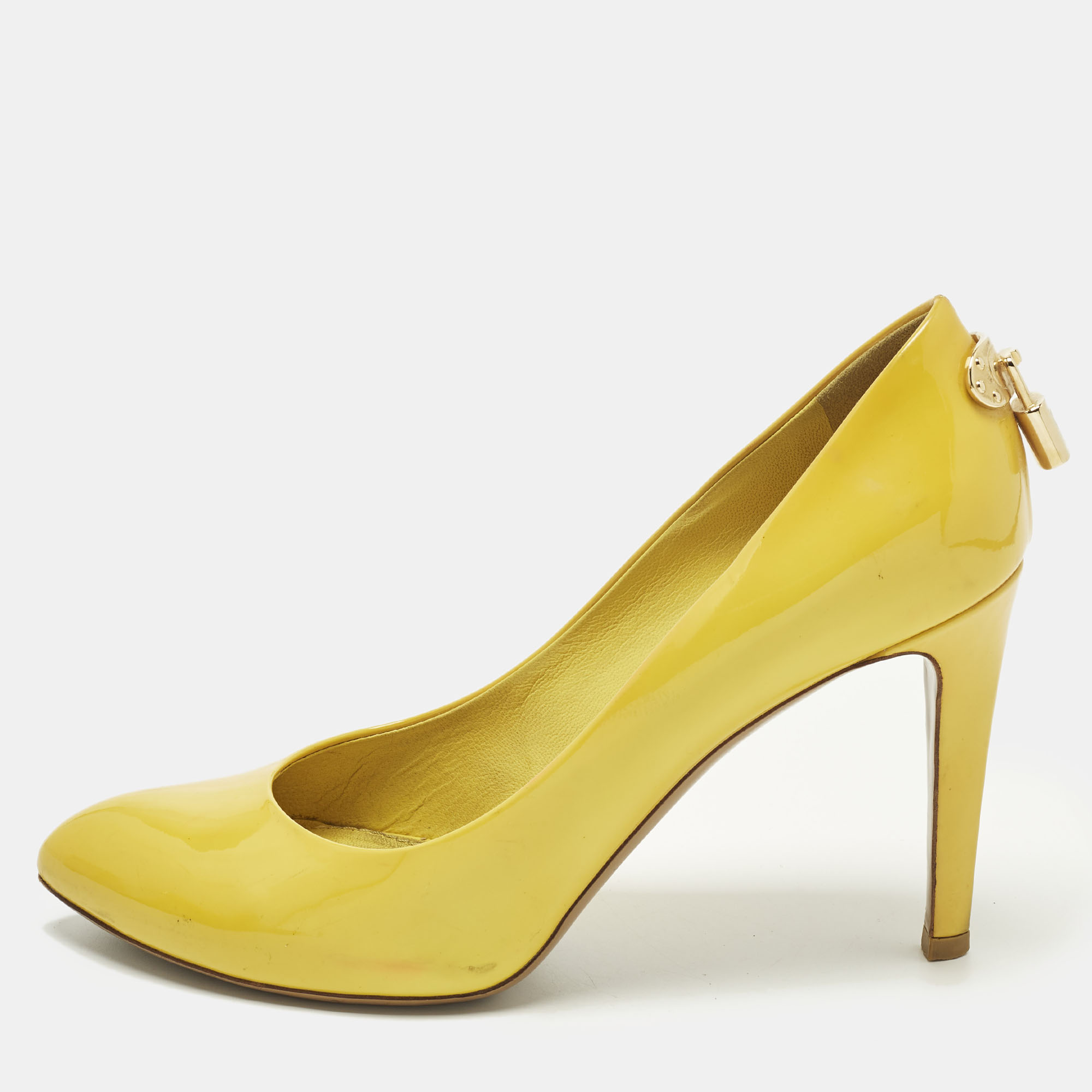 

Louis Vuitton Oh Really! Size  Yellow Patent Leather Pumps