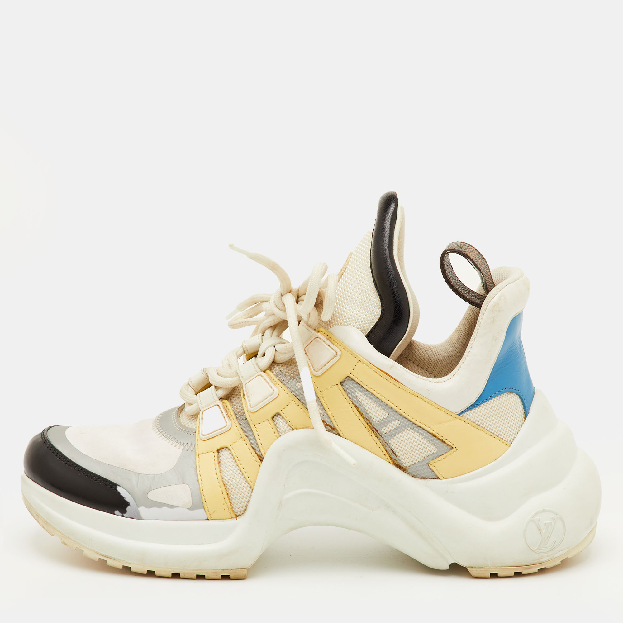 Click to view more detailed imagery on our partner's website Pre-owned Louis Vuitton Archlight Size 37 Multicolor Nylon Fabric And Leather Sneakers