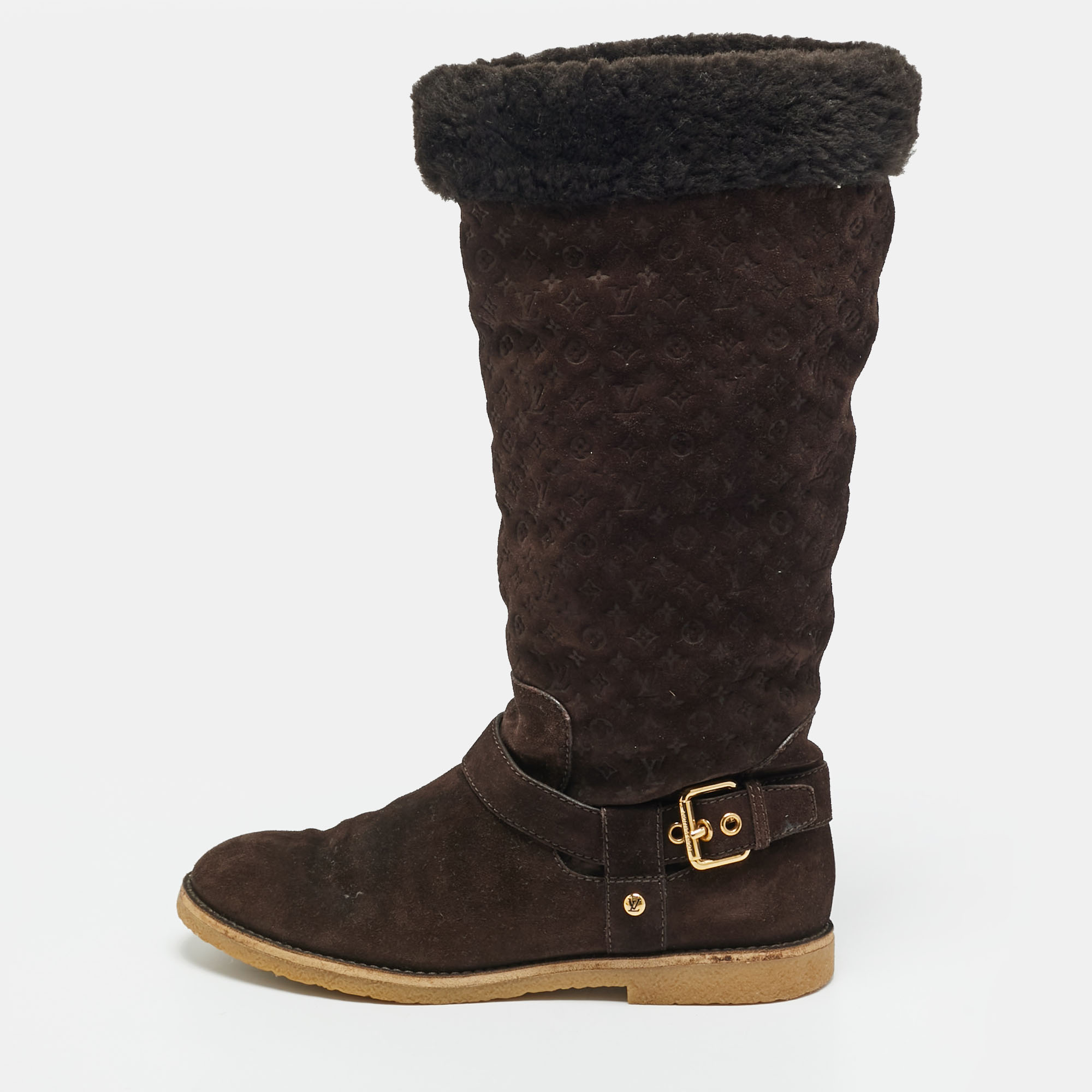 

Louis Vuitton Fauvist Size  Brown Monogram Suede Knee Length Boots