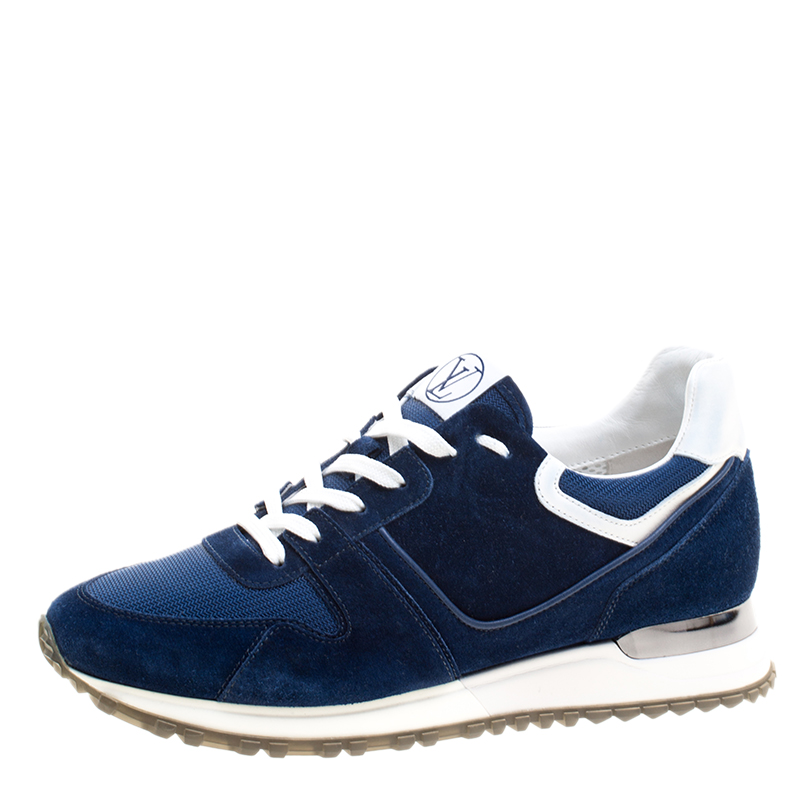 Louis Vuitton Mesh Suede Blue Sneakers Sz 12