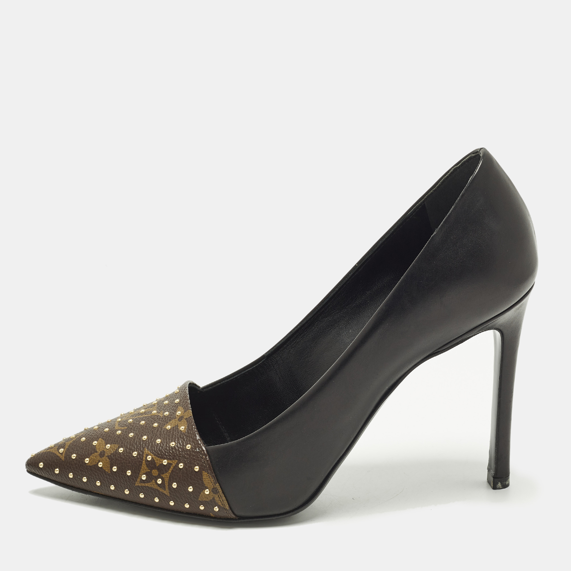 

Louis Vuitton Chérie Size  Black/Brown Monogram Canvas and Leather Pumps