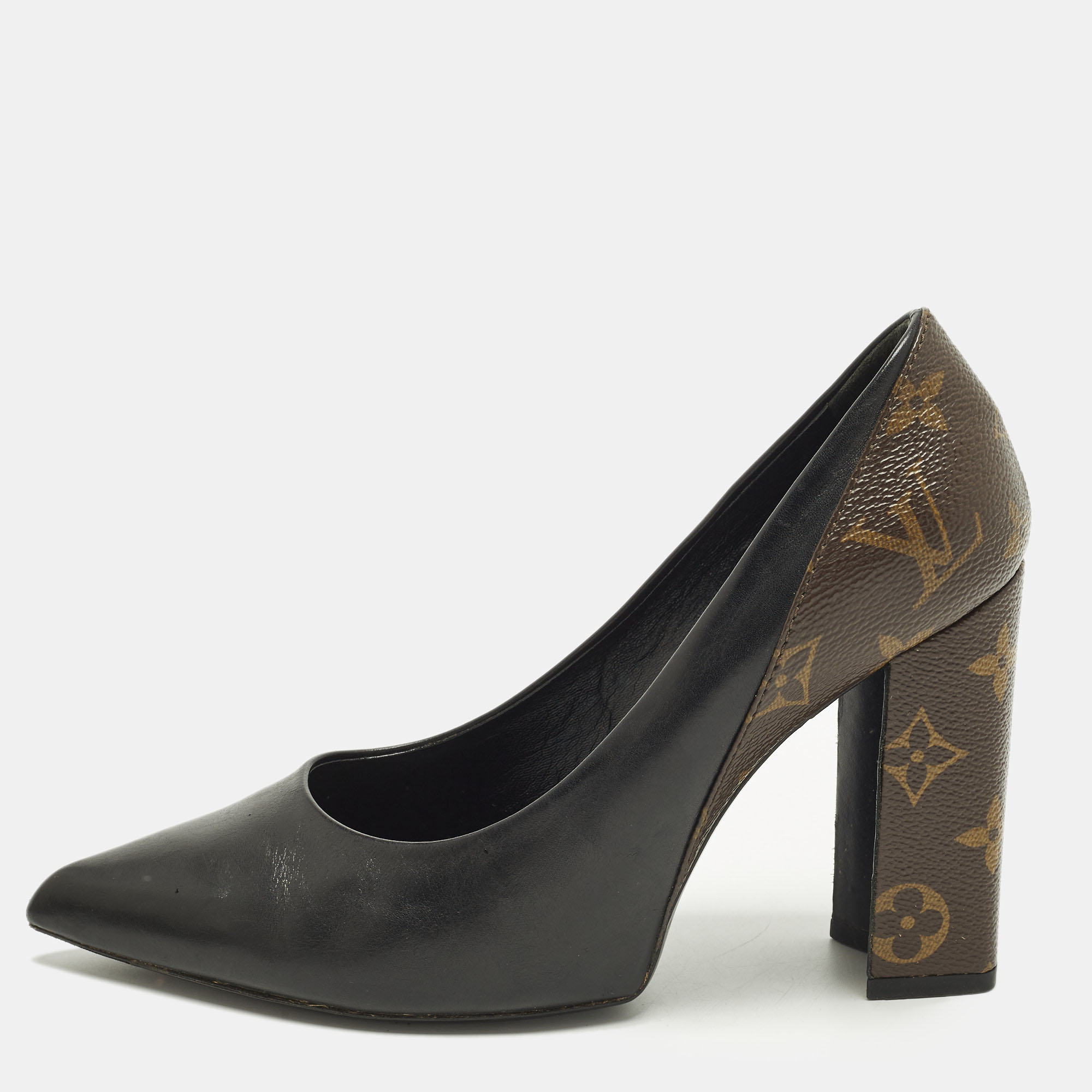 

Louis Vuitton Chérie Size  Brown/Black Canvas and Leather Pumps