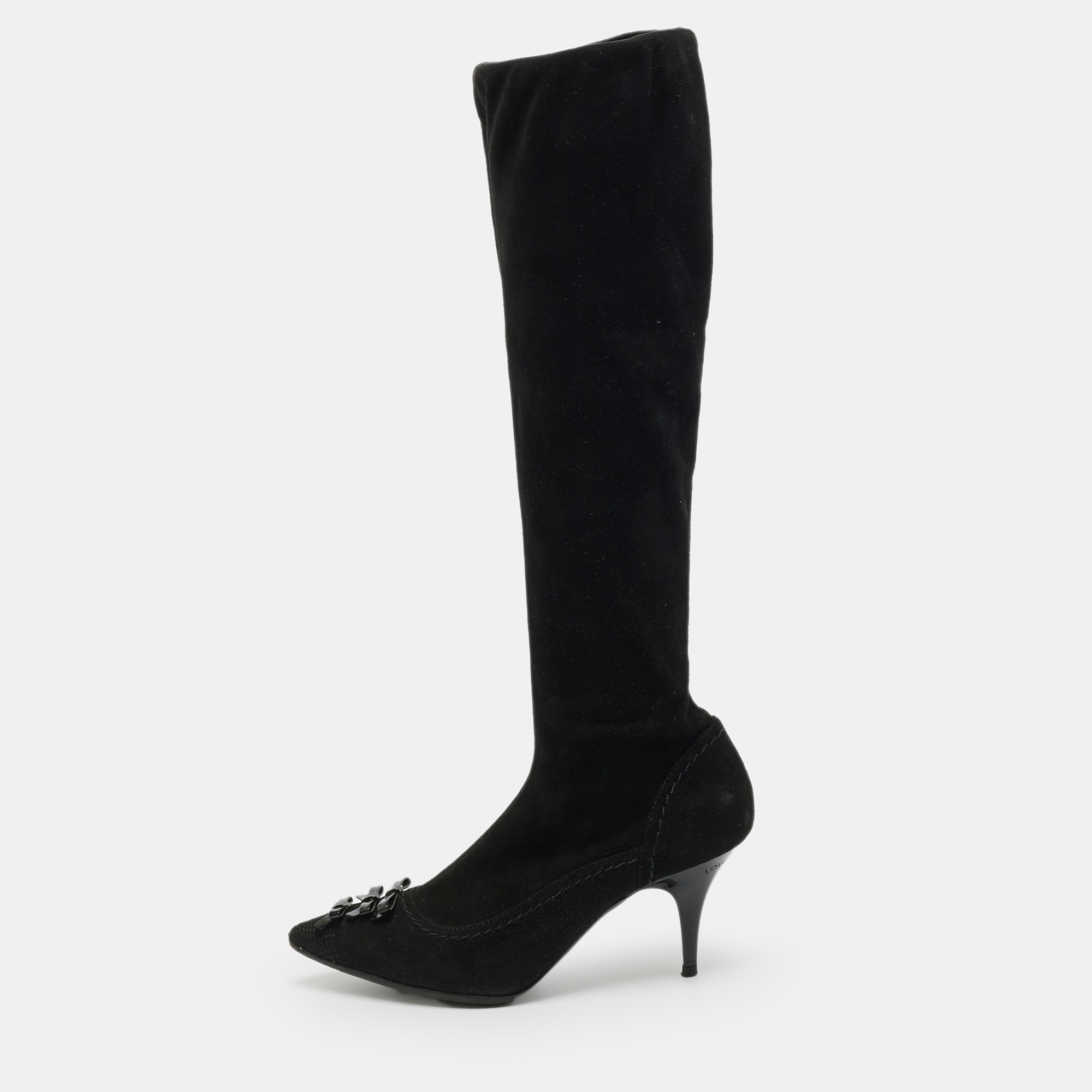 

Louis Vuitton Size  Black Suede Knee Length Boots