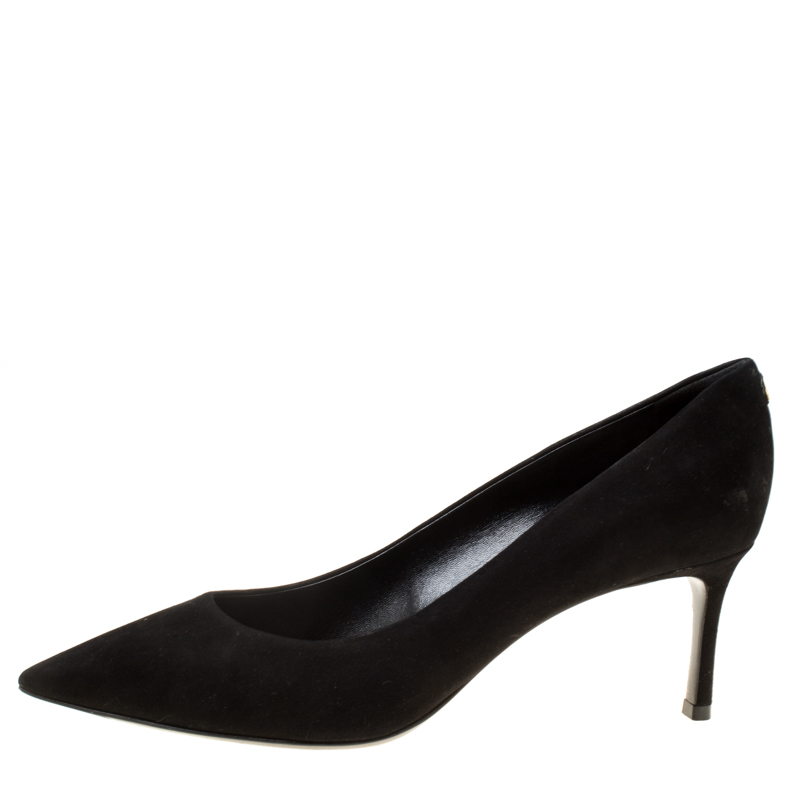 

Louis Vuitton Black Suede Eyeline Pointed Toe Pumps Size