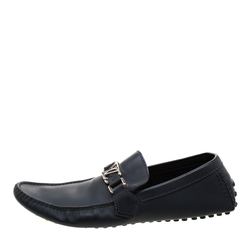 

Louis Vuitton Blue Leather Monte Carlo Loafers Size