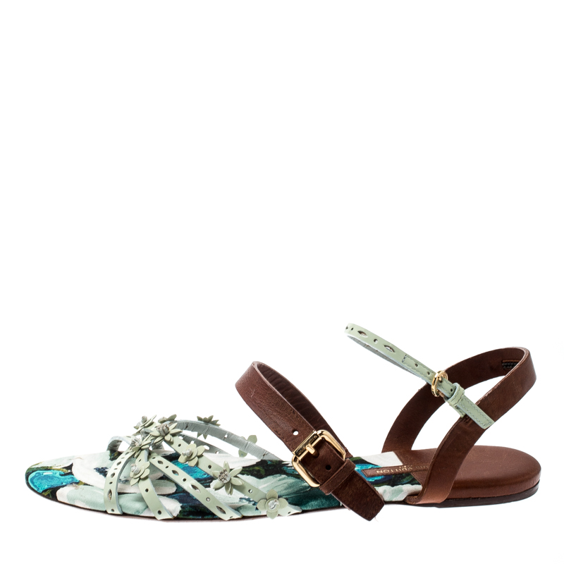 

Louis Vuitton Two Tone Patent Leather And Leather Flat Sandals Size, Multicolor