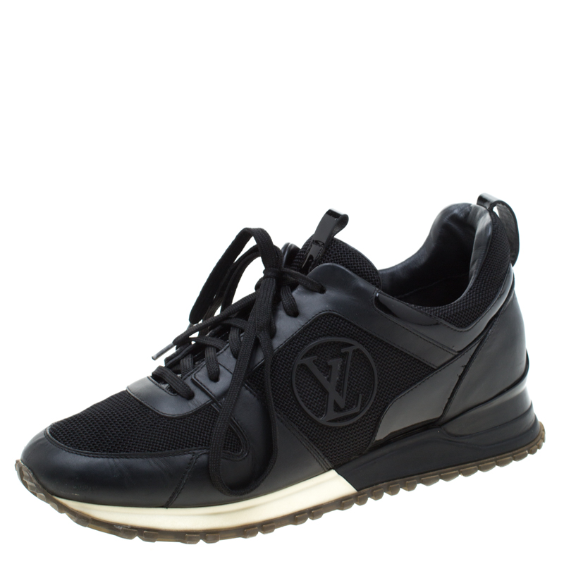 Run away leather low trainers Louis Vuitton Black size 9 UK in Leather -  32028794