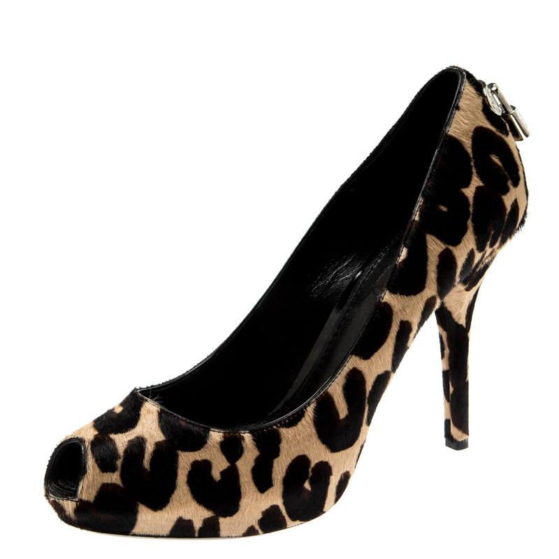louis vuitton leopard heels