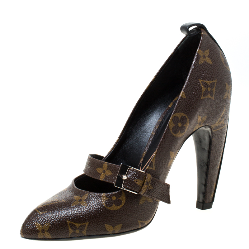 Louis Vuitton Monogram Canvas Star Power Buckle Detail Pumps Size 35