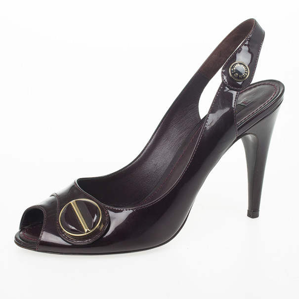 Louis Vuitton Amarante Sloane Slingback Sandals Size 37.5