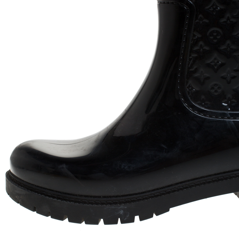 Louis Vuitton Black Monogram Rubber Splash Rain Boots Size 38 Louis Vuitton  | The Luxury Closet