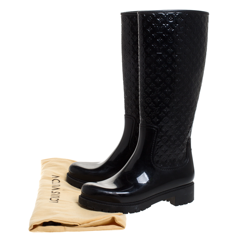 louis vuitton rain boots black