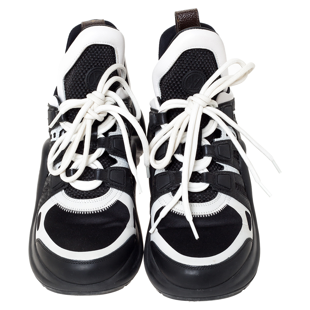 Louis Vuitton Women's BLK Tennis Shoes | LV Archlight Sneaker 2” heel Size  37