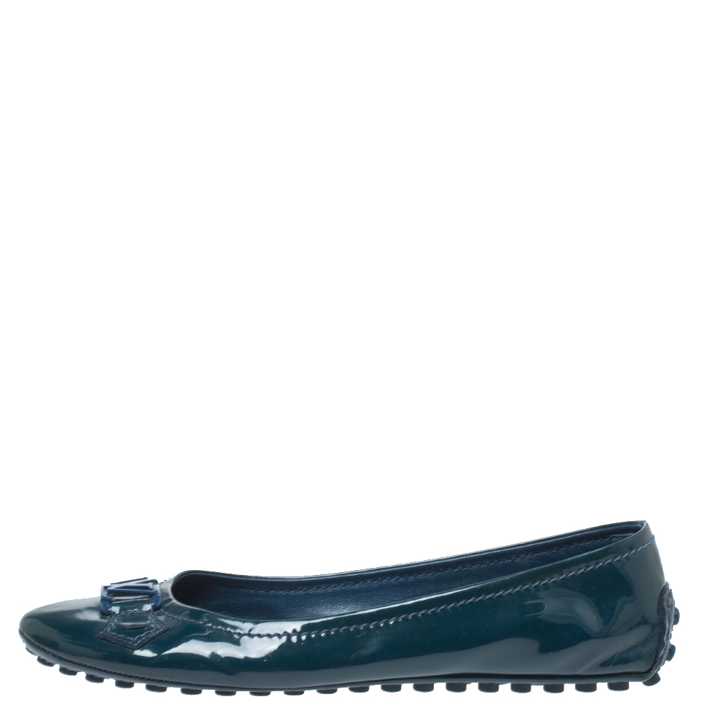 

Louis Vuitton Blue Vernis Oxford Ballet Flats Size